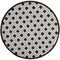 Homeroots 5 ft. Round Black White Gray Indoor & Outdoor Area Rug 385140 - alternate 1